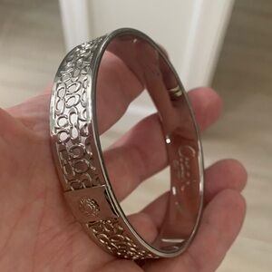 Coach Silver Bangle Bracelet